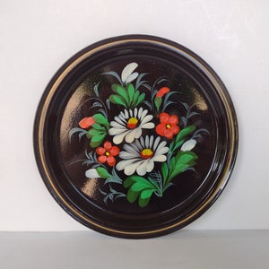 Small Russian Floral Tole Painted Tray