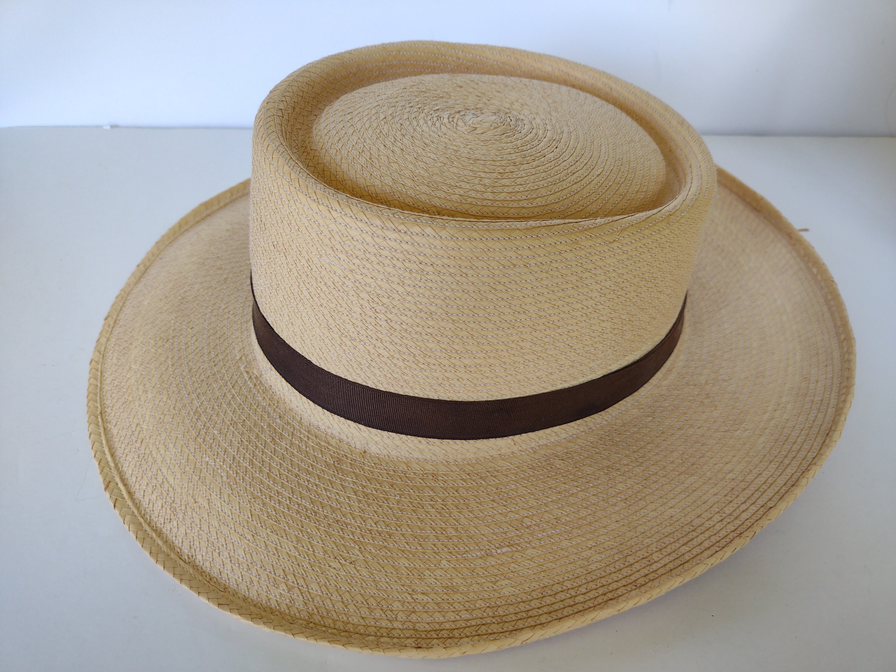 Vintage Hand Made Palm Leaf Hat by the Maya-quiche Indians  display picture 2