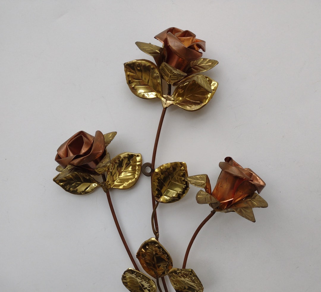 Butterflies & Flower Stem Metal Wall Art Etsy