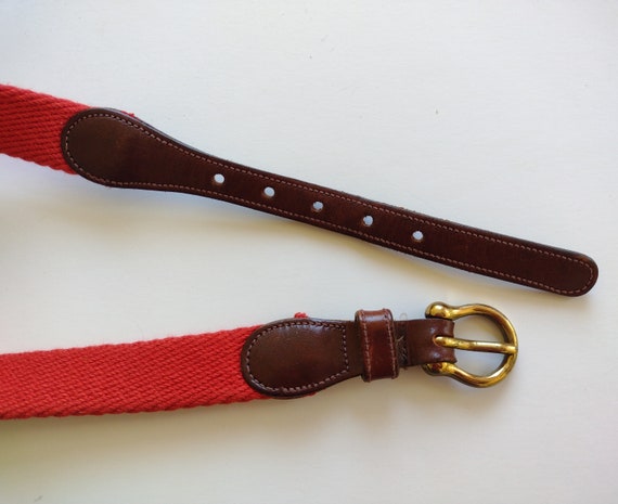 Dooney & Bourke Women’s S Red Leather Belt Pre Owned AUTH Excellent Dooney and Bourke S Red 26-28  main image 4