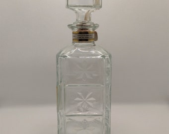 Vintage 70's Walker Deluxe Bourbon Liquor Decanter Bottle