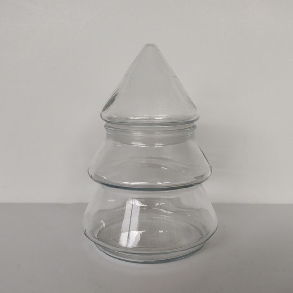 Glass Christmas Tree Jar Etsy