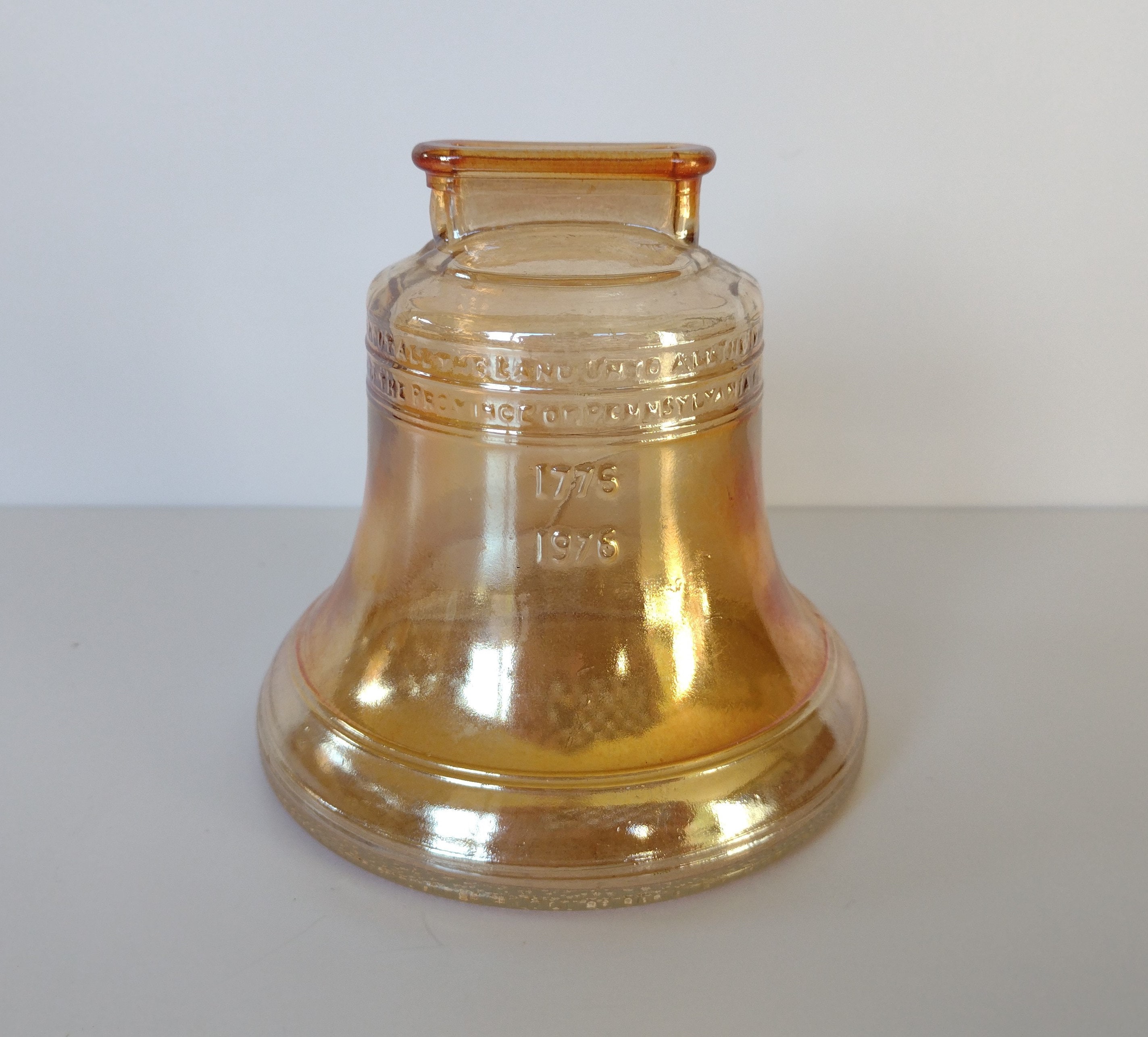 Lusterware Liberty Bell Glass Coin Bank - Etsy