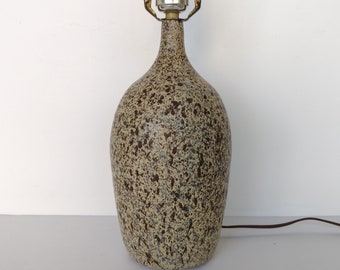 Wizard of Clay Earthy Speckled Pottery Lamp