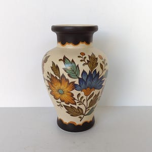 Gouda Holland Floral "Flora" Vase - marked