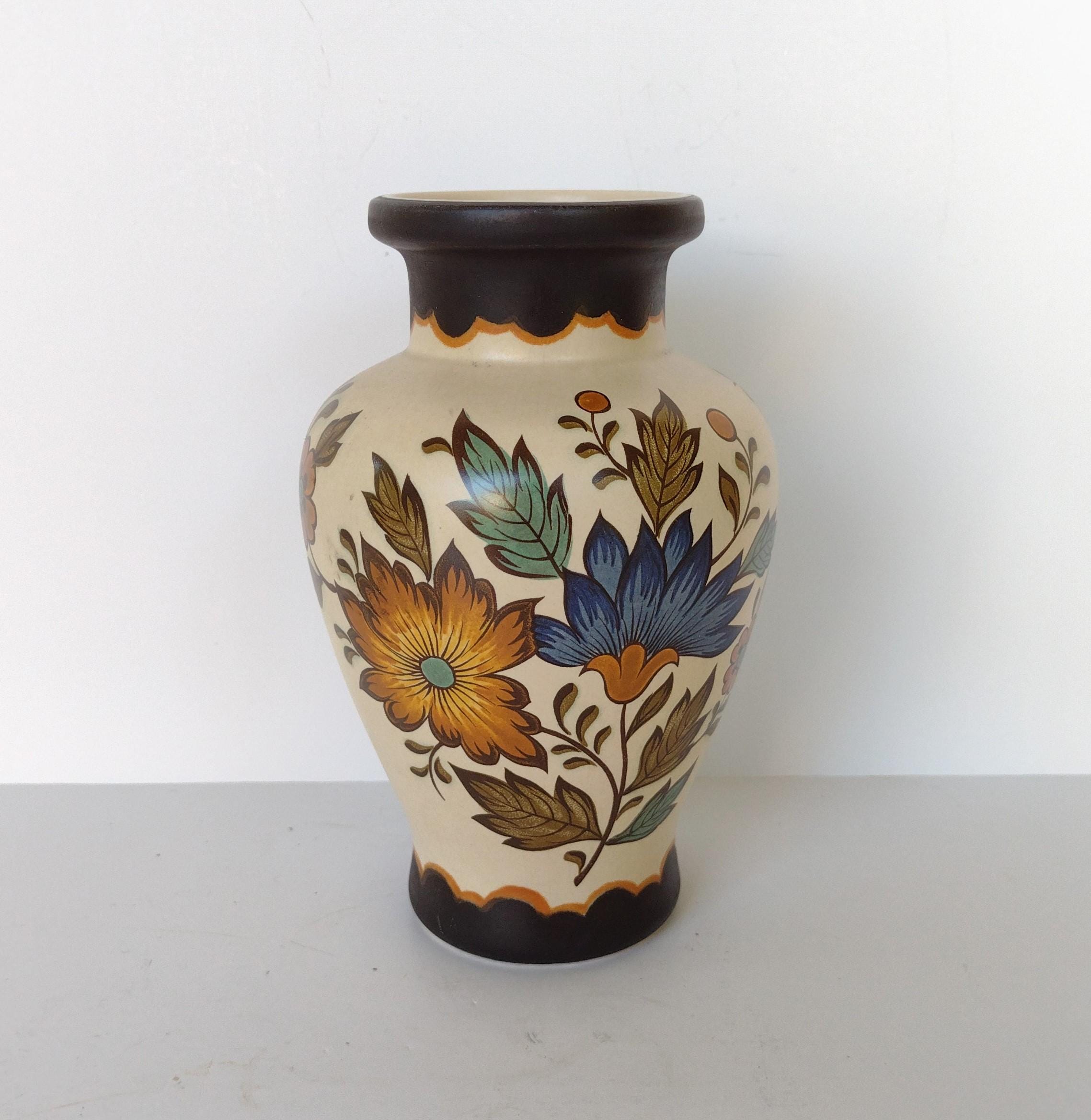 ビンテージgouda pottery Holland Rumba Flora 皿 Flora Rumba Vase Gouda | €200 | Whoppah