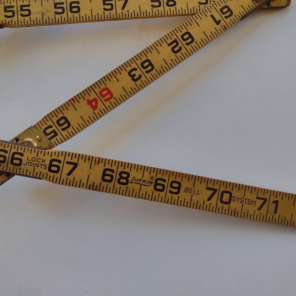 Old Lufkin 6 foot Folding Ruler Yardstick - USA made