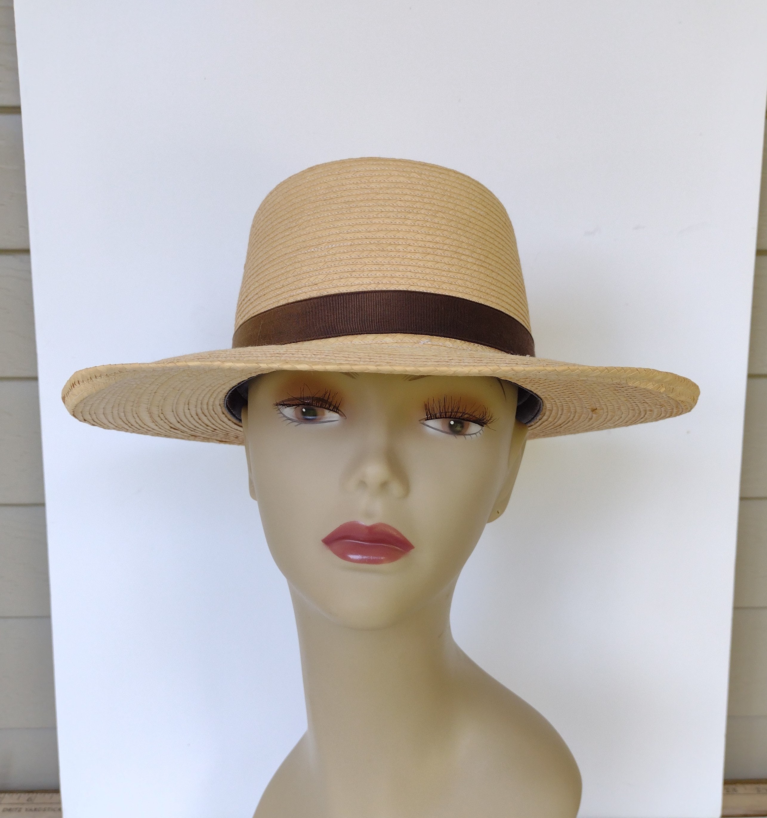 RESERVED - Vintage Hand Made Palm Leaf Hat by the Maya 