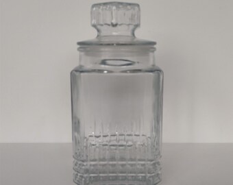 9 1/4" Tall KOEZES Clear Glass Canister Jar