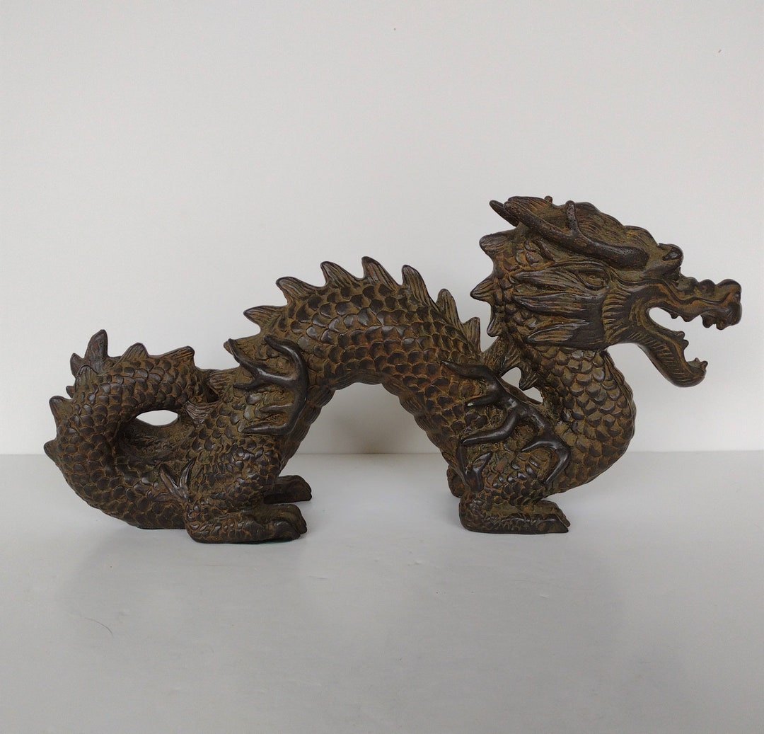 Chinese Dragon Figure Feng Shui Decor Etsy
