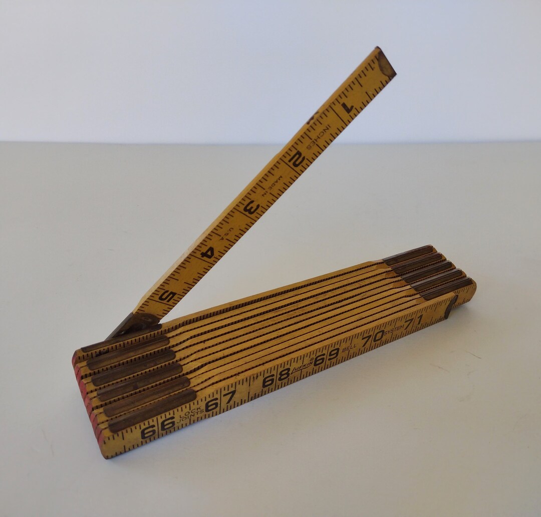 Old Lufkin 6 Foot Folding Ruler Yardstick USA Made Etsy