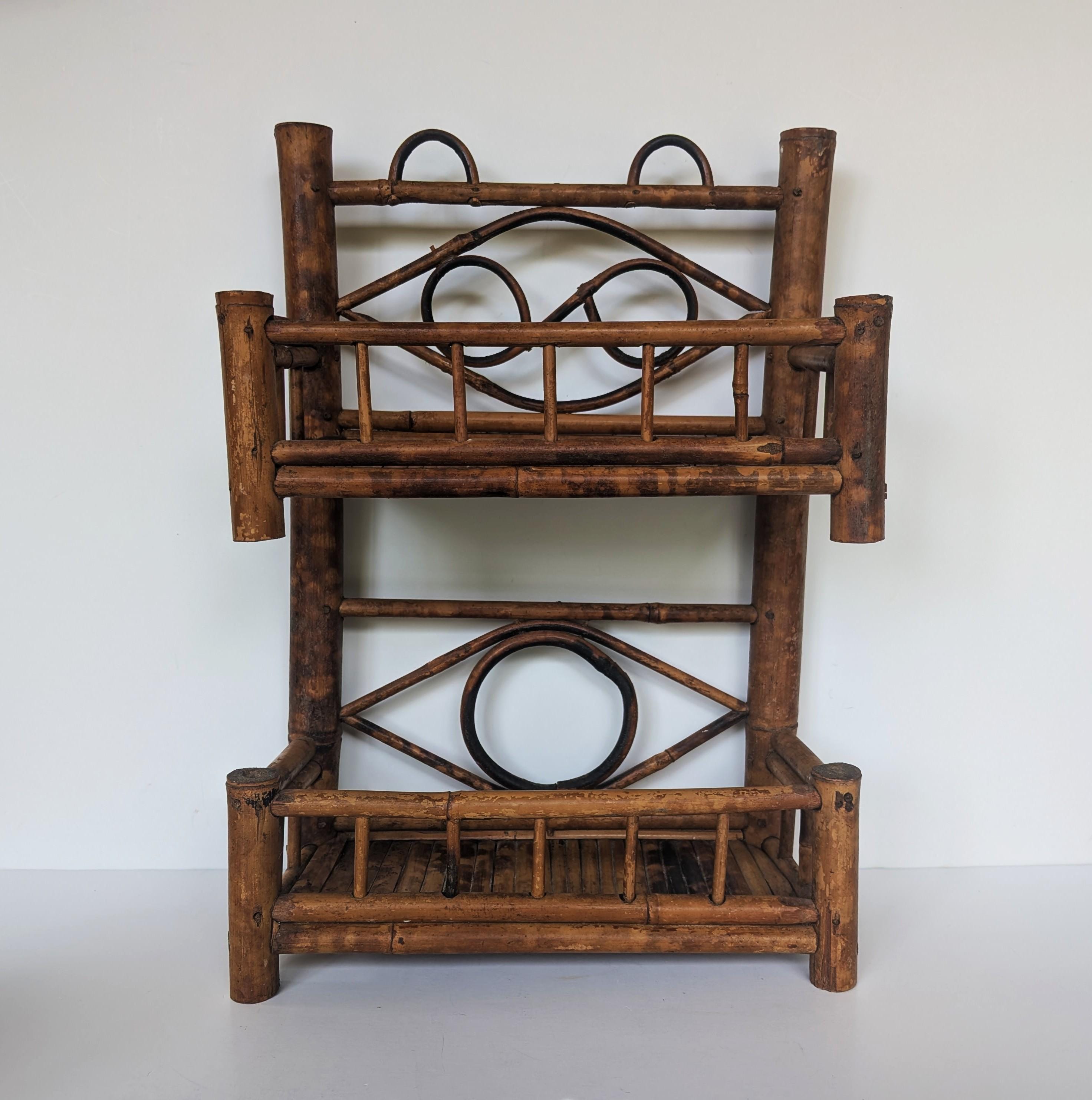 70s Rattan Shelf - Etsy