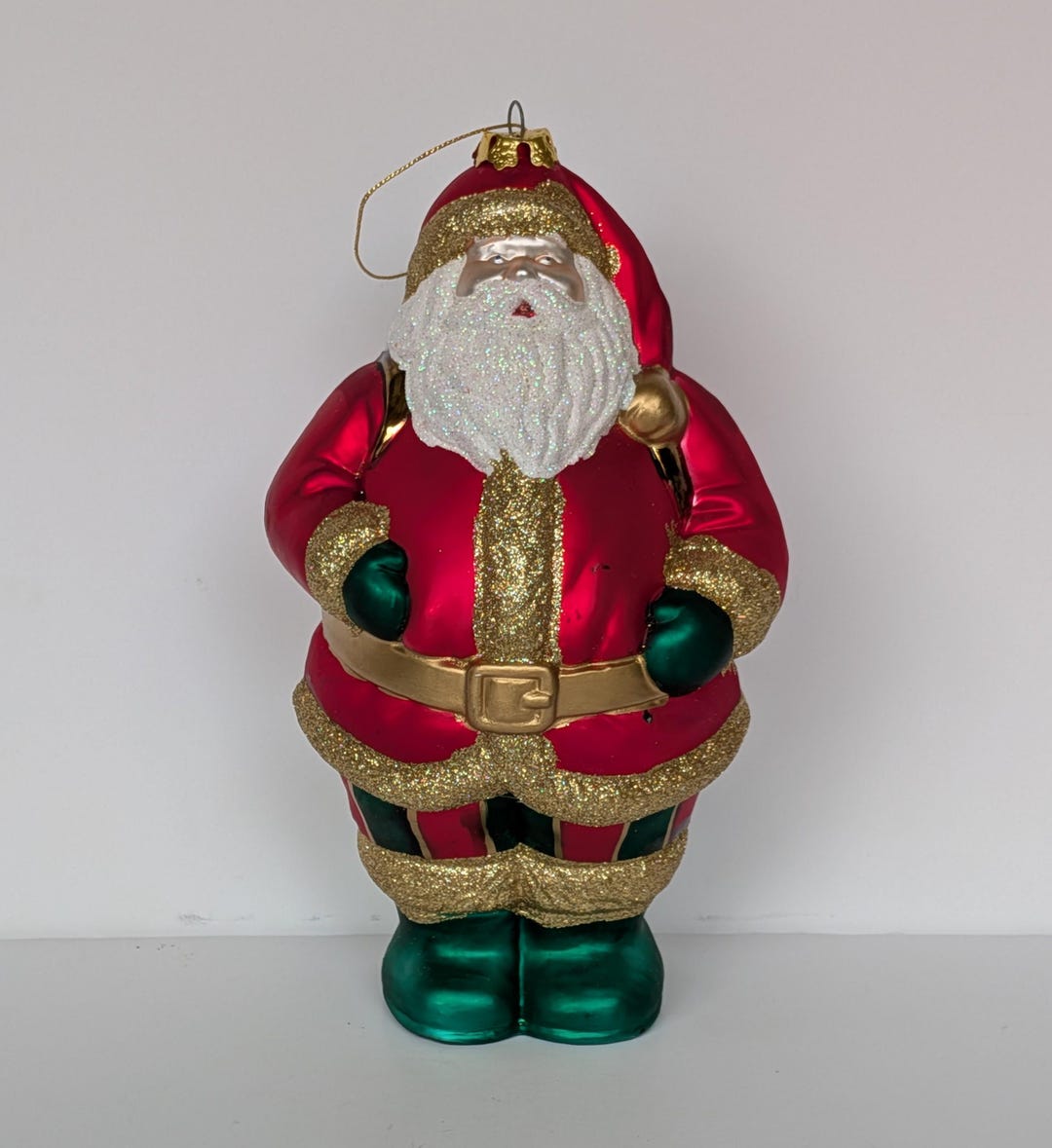 Large Santa Claus Blown Glass Christmas Ornament - Vintage Mayview ...