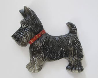 Chalkware Ceramic Scotty Dog