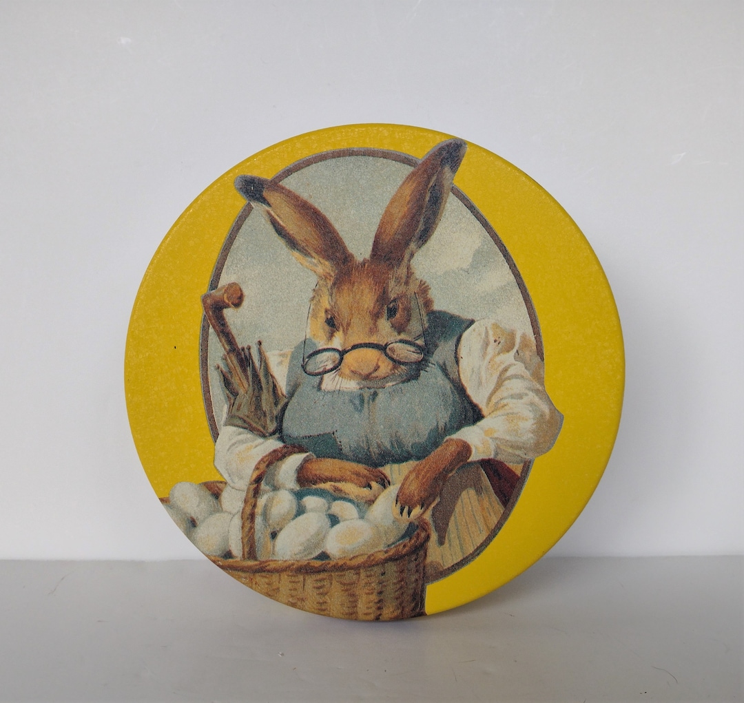 Cute Grandma Bunny Rabbit Tin Etsy