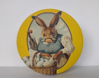 Cute Grandma Bunny Rabbit Tin