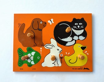 The Judy Company Children's Animals Jigsaw Puzzle - Pets 5 pcs.