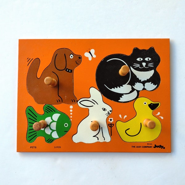 The Judy Company Children's Animals Jigsaw Puzzle - Pets 5 pcs.