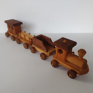 Wonderful Solid Wood Train Set - handcrafted