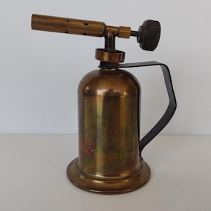 Small Antique Brass Blow Torch - The Lenk Mfg. Co.