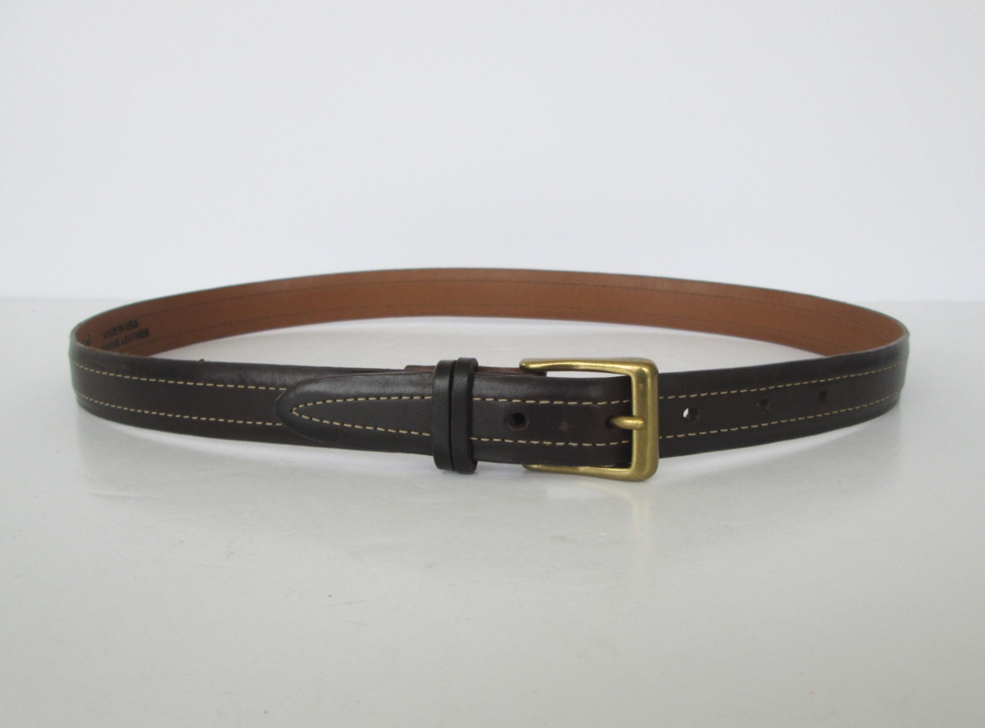 L.l.bean Dark Brown Leather Belt 32 M Mens or Ladies - Etsy UK