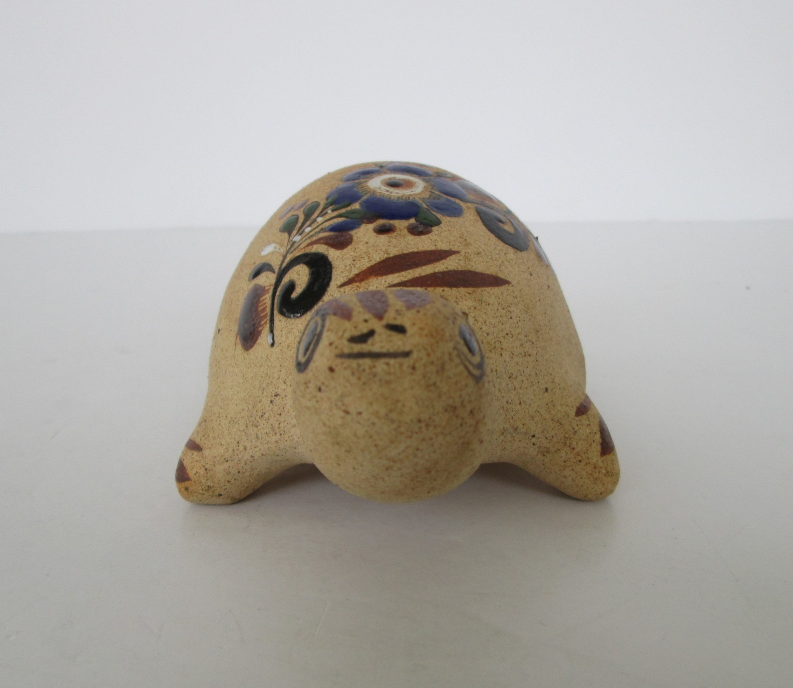 Folk Art Pottery Turtle From Mexico Etsy