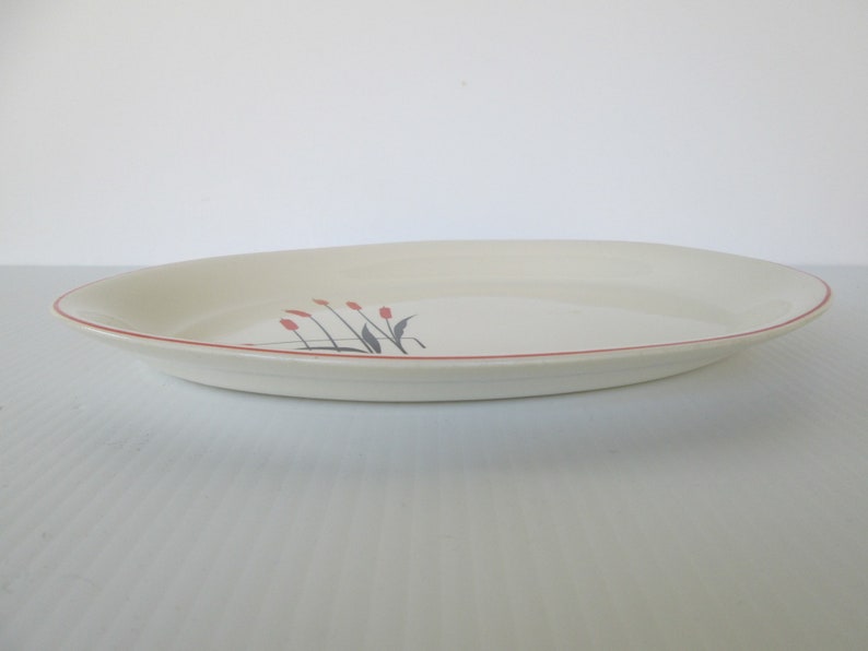 Sweet Oval Cattail Platter by Universal Cambridge