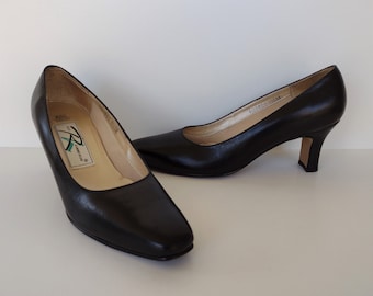 Escarpins en cuir noir Ros Hommerson - Taille femme 8 1/2 Medium