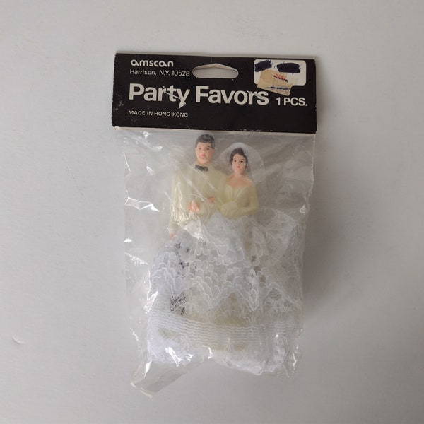 Vintage Bride and Groom Cake Topper - New Old Stock in Package