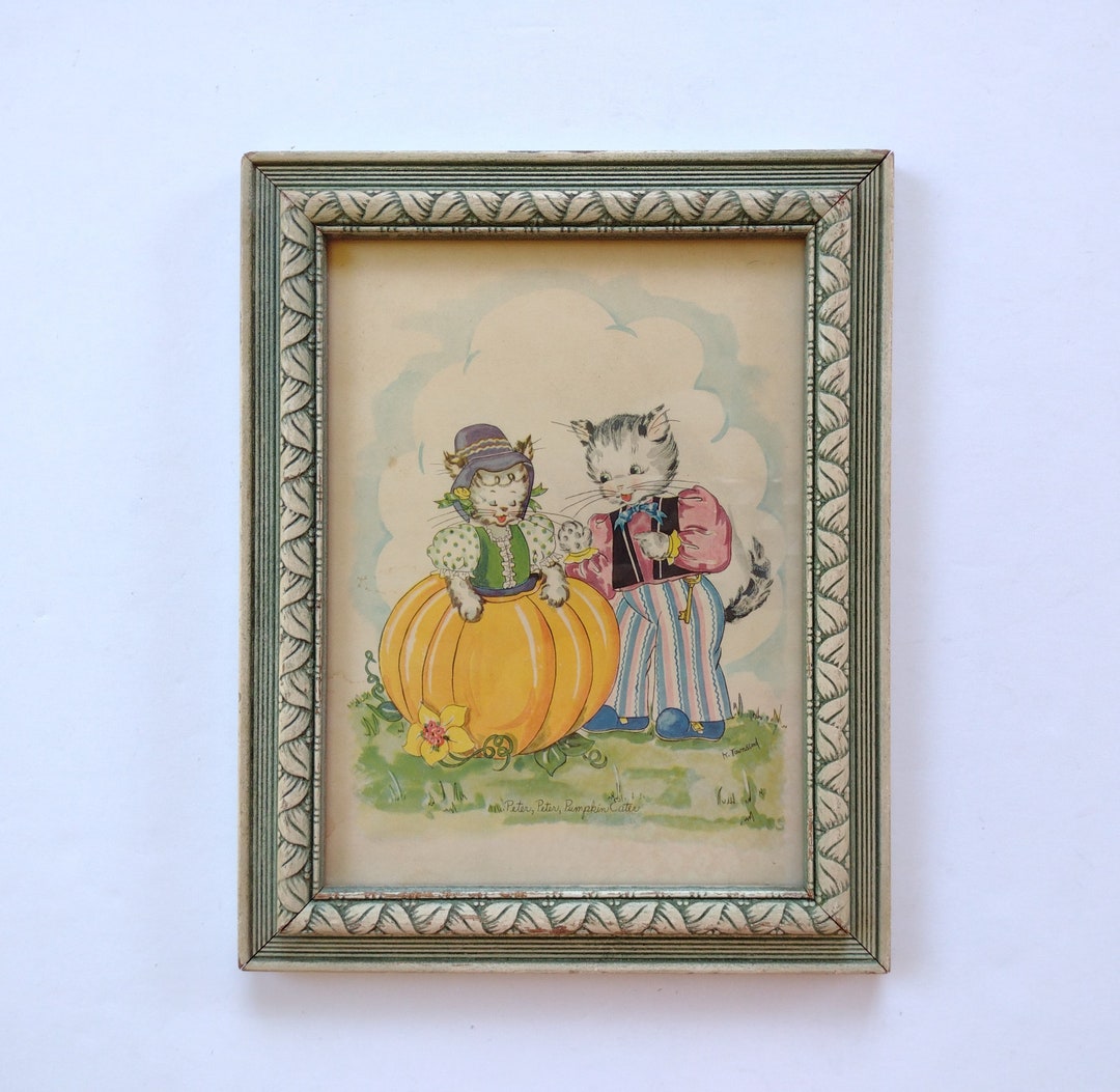 Peter Peter Pumpkin Eater Nursery Rhyme Picture Print - Etsy