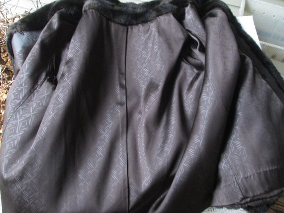 Tissavel Dark Brown Faux Fur Coat - Ladies Size 12 - image 5