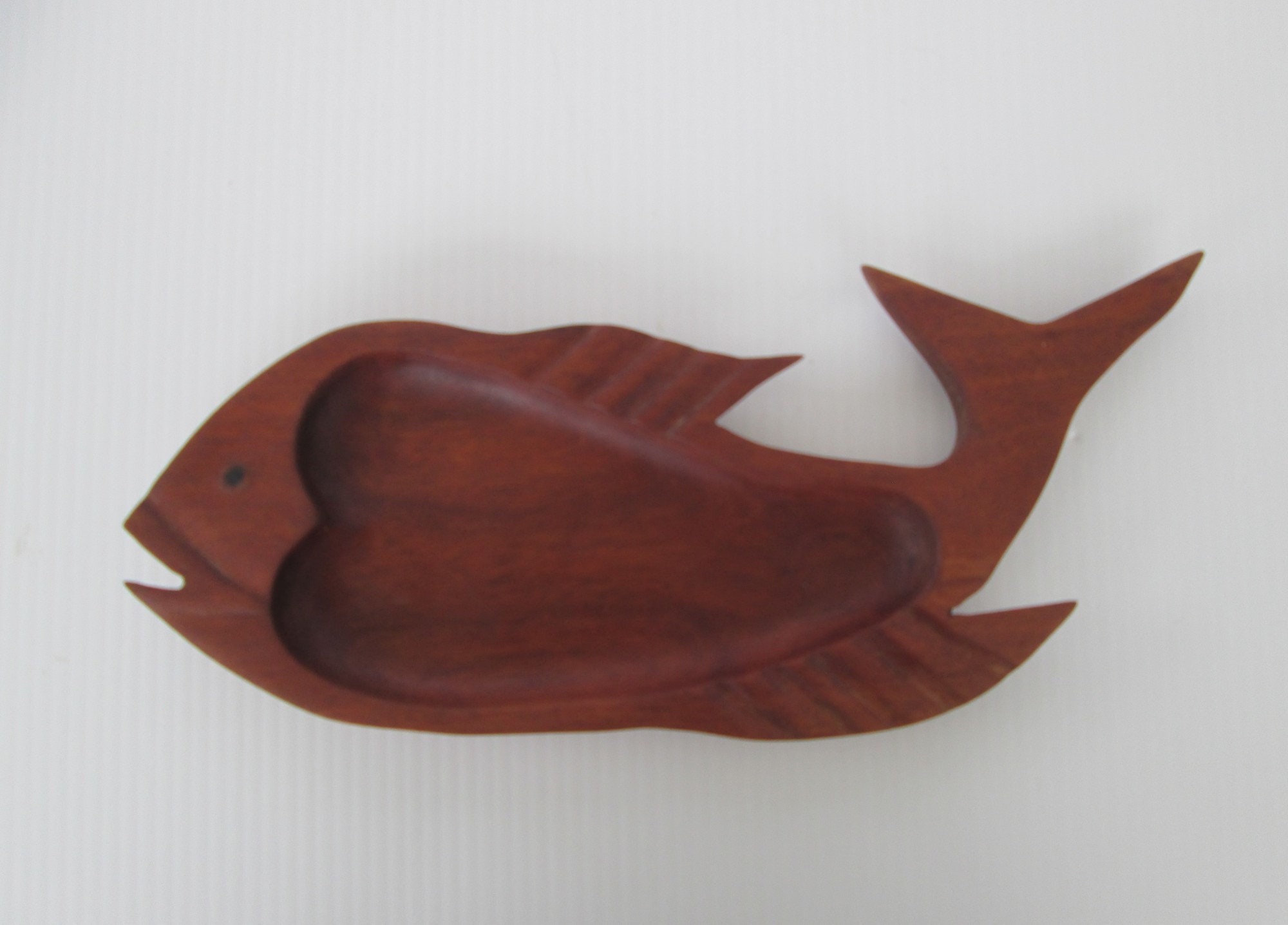 Solid Teak Wood Fish Serving Tray Etsy