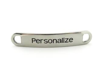 Armbands mittpunktsstång - 35 mm x 6 mm eller 1 3/8" x 1/4" - Anpassat rostfritt stål - Personlig - Koppling - DIY-armband - Smalt - Litet