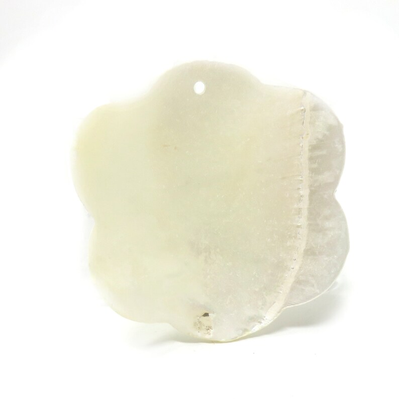 47x42mm-48x47mm Variations in Size Curved Not Flat Shape and Color Mother of Pearl Shell Flower Natural Shell