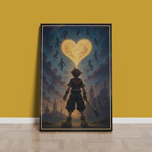 Kingdom Hearts Poster | Rolled Canvas Print | Game Print