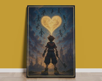 Kingdom Hearts Poster | Rolled Canvas Print | Game Print