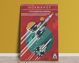 Mass Effect Poster | Rolled Canvas Print | Game Print