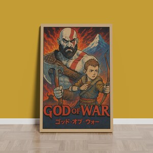 God Of War Poster | Rolled Canvas Print | Game Print