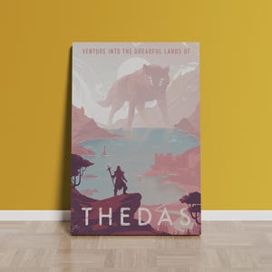 Affiche de l'âge du dragon | Impression sur toile roulée | Impression de jeu
