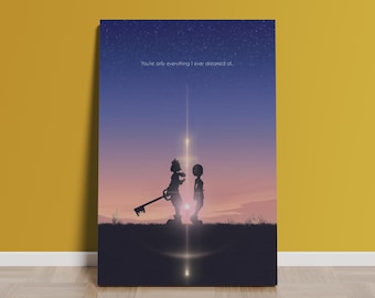 Kingdom Hearts Poster | Rolled Canvas Print | Game Print