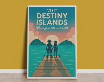 Kingdom Hearts Poster | Rolled Canvas Print | Game Print