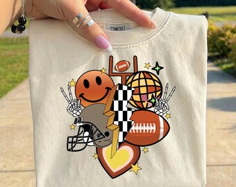 Football Mom PNG, Retro Football Mama Design, Game Day Football Shirt, Sports Mom PNG, Trendy Football Sublimation Digital Download