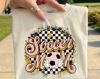 Soccer Mom PNG, Retro Soccer Mama Design, Game Day Soccer Shirt, Trendy Soccer Mom Sublimation, Sports Mom PNG Digital Download