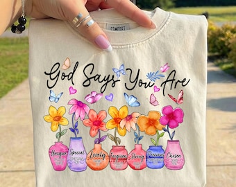 God Says You Are Coquette PNG, Christian Affirmation , Girly Faith Design, Bible Verse Aesthetic, Women Christian Sublimation