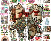Christmas PNG Bundle, Santa PNG, Christmas Shirt Designs, Holiday Sublimation Bundle, Retro Vintage Christmas PNG, 180 png Files Download