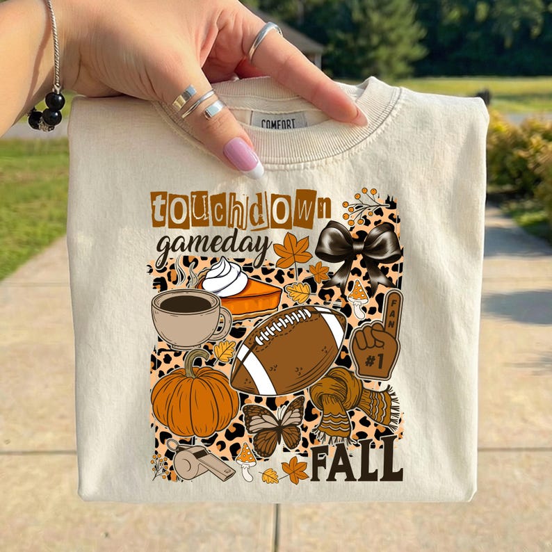 Fall Football PNG Bundle, Game Day PNG, Football Mom PNG, Football Shirt Design, Sports Mom Sublimation, Autumn Football Bundle, Team Shirt image 9