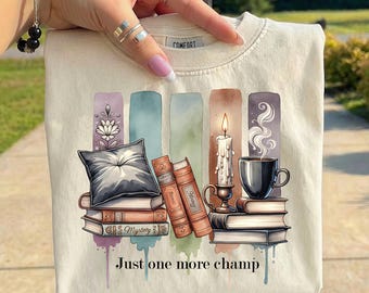 Solo un capítulo más PNG, Amante de los libros PNG, Diseño de camiseta para lector, Libro acogedor PNG, Sublimación estética de lectura, Gráfico de ratón de biblioteca