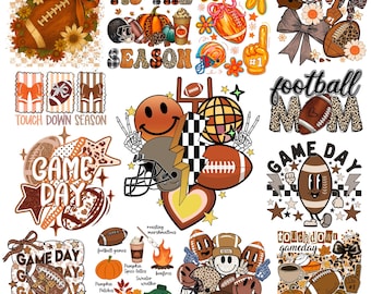 Herfstvoetbal PNG-bundel, wedstrijddag png, voetbalmoeder png, voetbalshirtontwerp, sportmoedersublimatie, herfstvoetbalbundel, teamshirt
