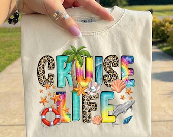 Cruise Life PNG, Tropical Vacation Sublimation Design, Leopard Beach Shirt Clipart, Summer Travel PNG, Ocean Cruise Graphic