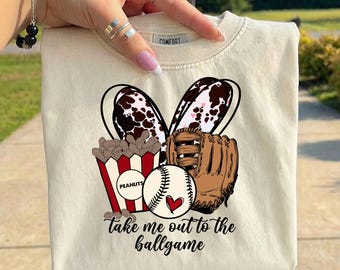 Take Me Out To The Ballgame PNG, Baseball Mom PNG, Game Day Baseball Shirt Design, Retro Baseball PNG, Trendy Baseball Sublimation